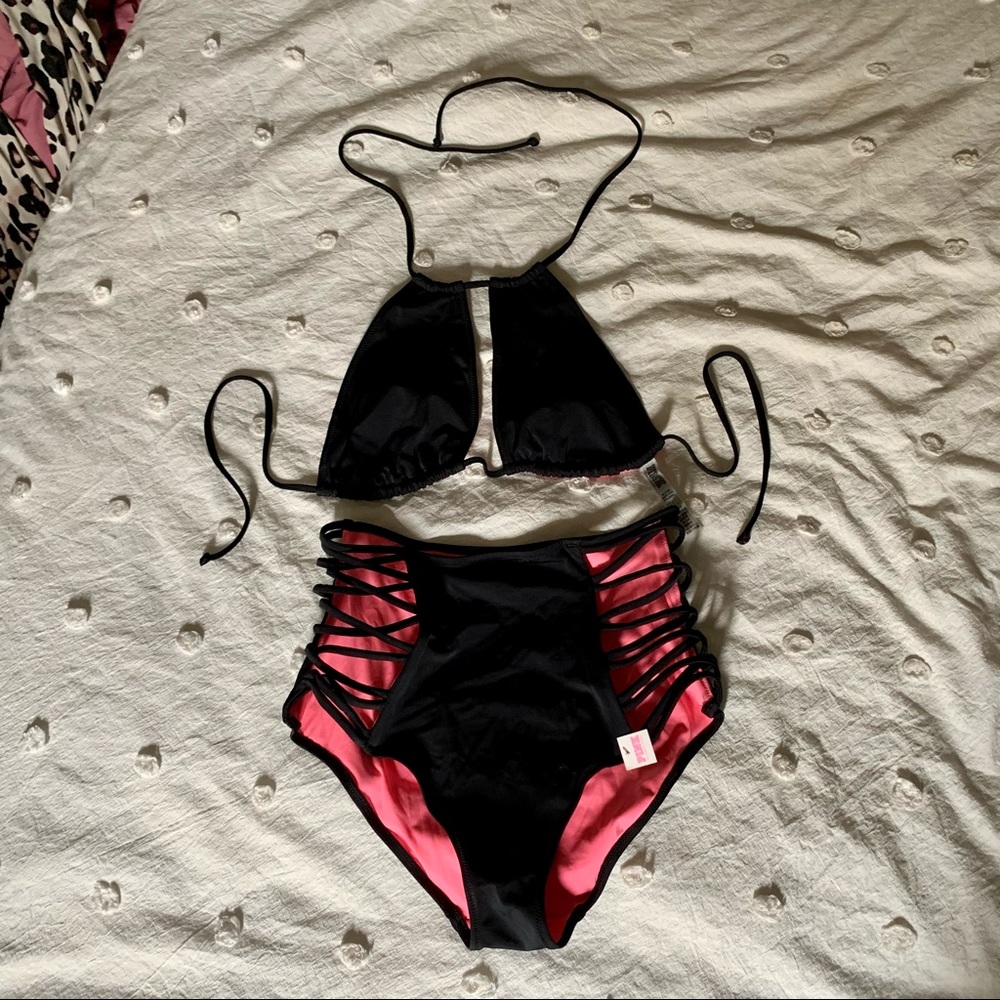 VS PINK Swimsuit Set Bikini High Waisted NWOT
